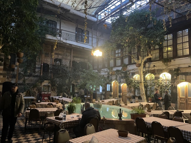 Patio Innenhof Hotel in Damaskus in Syrien