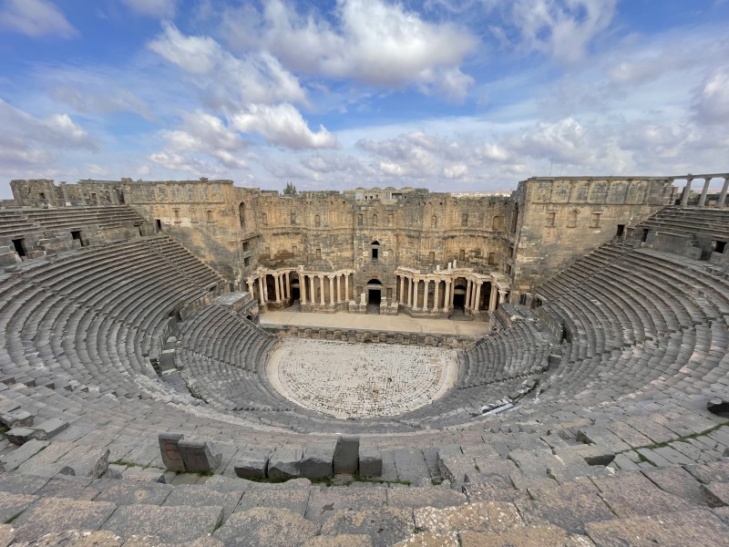 Römisches Amphitheater in Bosra im Hauran in Syrien