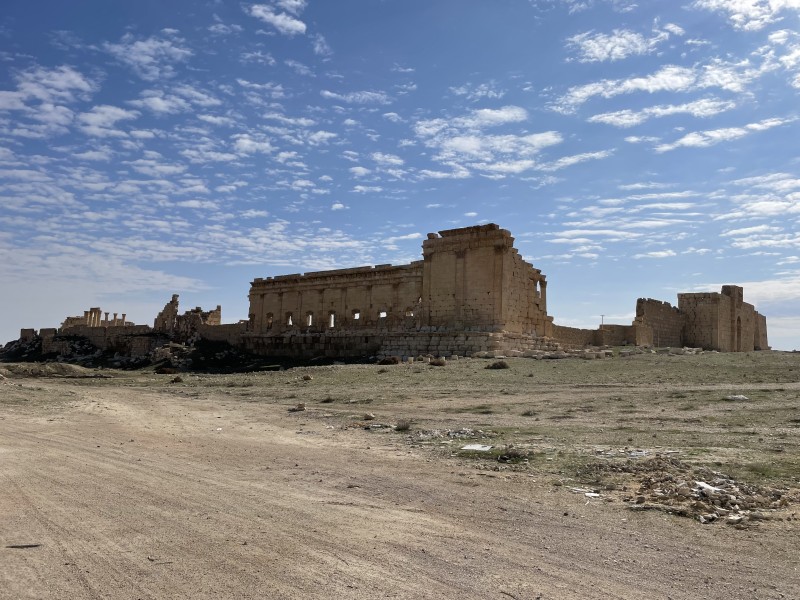 Ruine eines Gebäudes in der antiken Ausgrabungsstätte Palmyra in Syrien